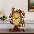 Retro Luxury Tabletop Clock – Silent Quartz Antique Desk Clock Decorative Desk Clock Babs Small-Brown