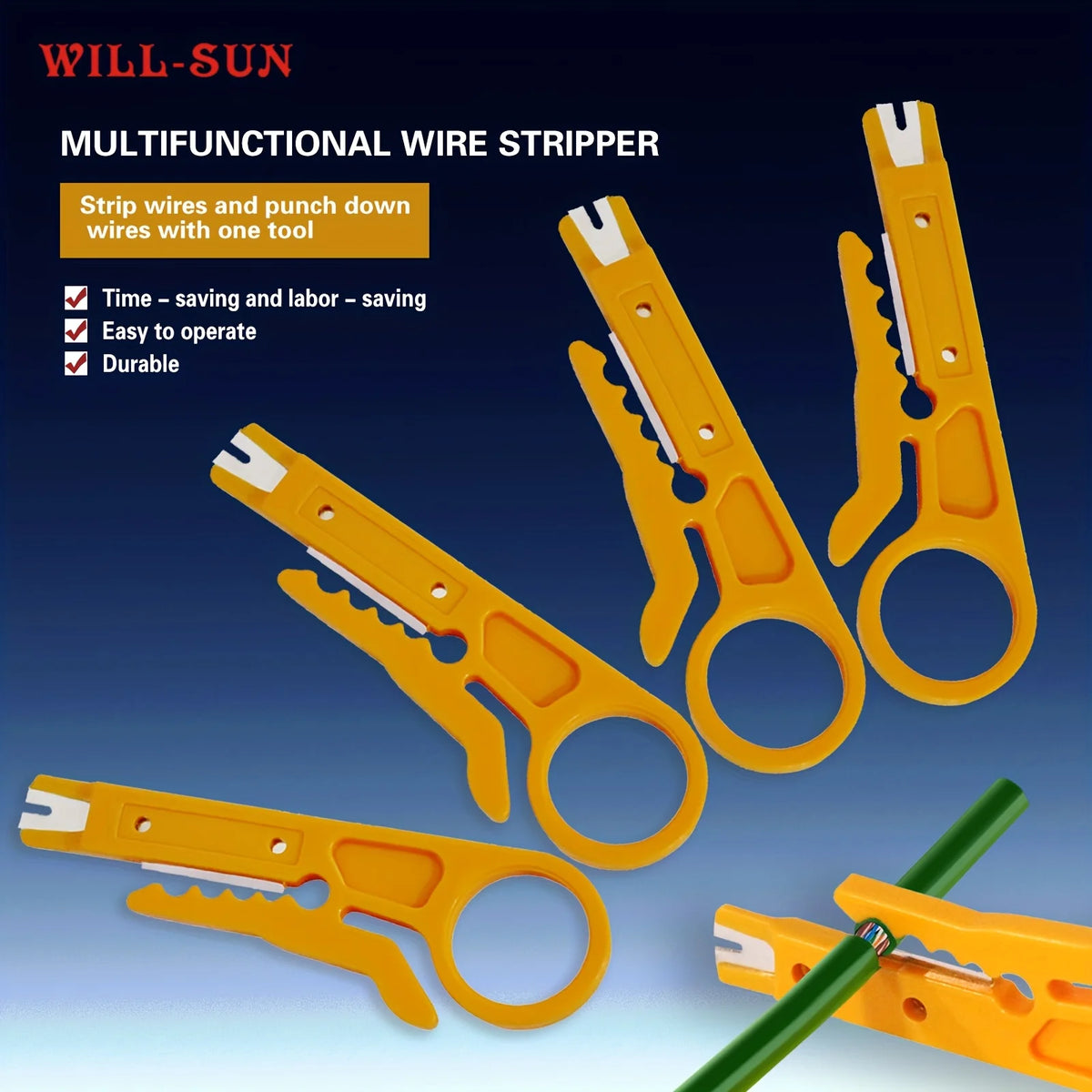 6-Piece Punch Down & Wire Stripping Tool Set – Network Cable Kit Wire Stripping Tool Set Babs