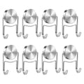 Heavy Duty Magnetic Double Hooks | Extra Strong Stainless Steel Magnetic Hook Hanger Babs Silver 10PCS