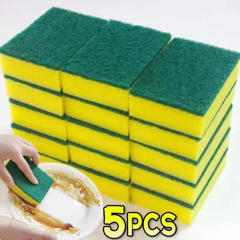 Kitchen Dishwashing Sponge & Scouring Pad Set – 1 to 100 Pcs Dishwashing Sponge Set Babs 5pcs