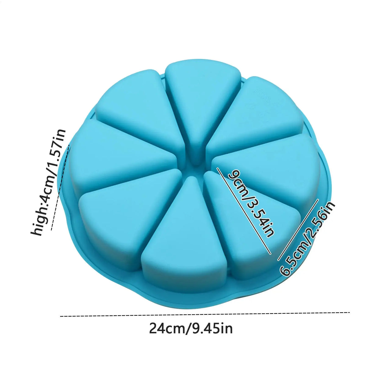 8-Cavity Silicone Triangle Cake Mold – Non-Stick Baking Tray Silicone Baking Mold Babs