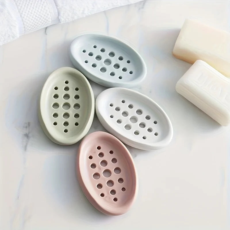 Silicone Soap Dish with Drain Rack & Cleaning Brush Soap Dish Babs