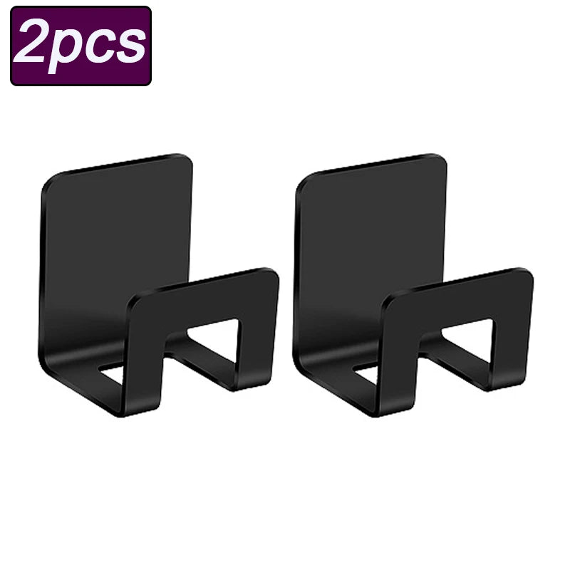 Stainless Steel Sponge Holder Self-Adhesive Kitchen Sink Rack Kitchen Sink Organizer Babs Black-2pcs