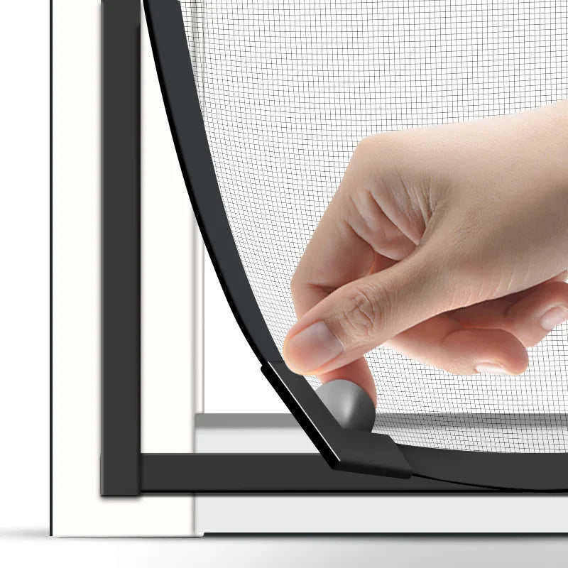 Magnetic Invisible Window Screen – Self-Adhesive Mosquito Net Magnetic Window Screen Babs black 50X120cm