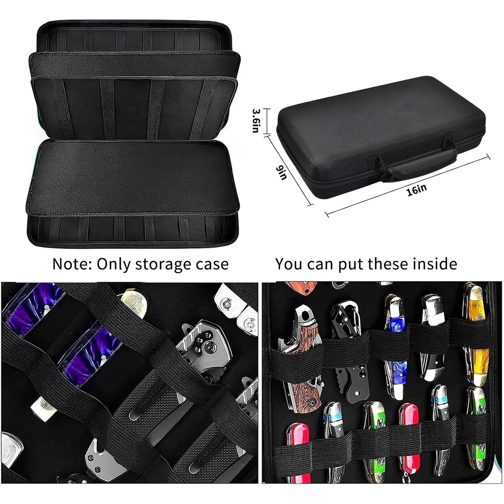 88-Slot Pocket Knife Display Case & Collection Organizer Knife Display Case Babs