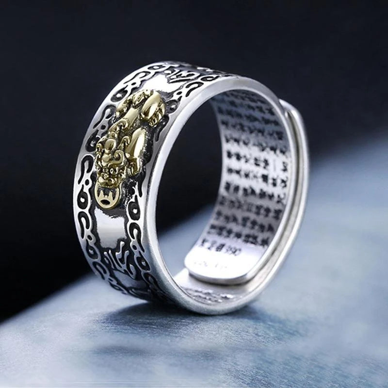 Feng Shui Pixiu Adjustable Ring – Lucky Wealth Amulet Fashion Ring Babs