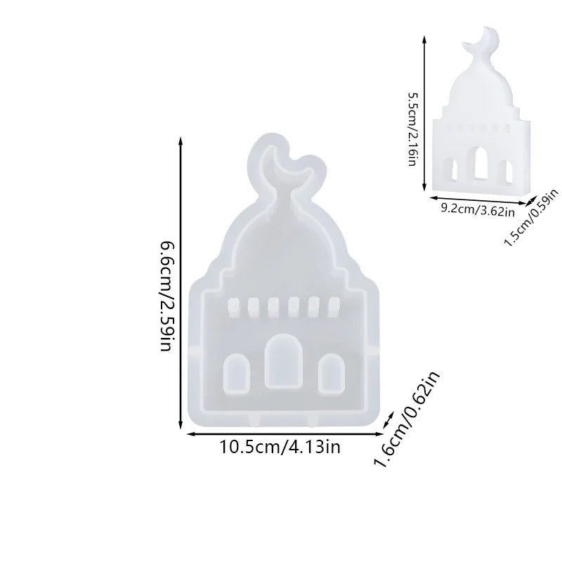 Ramadan Mosque Silicone Mold – Eid Resin Cement Craft Mould Craft Silicone Mold Babs B