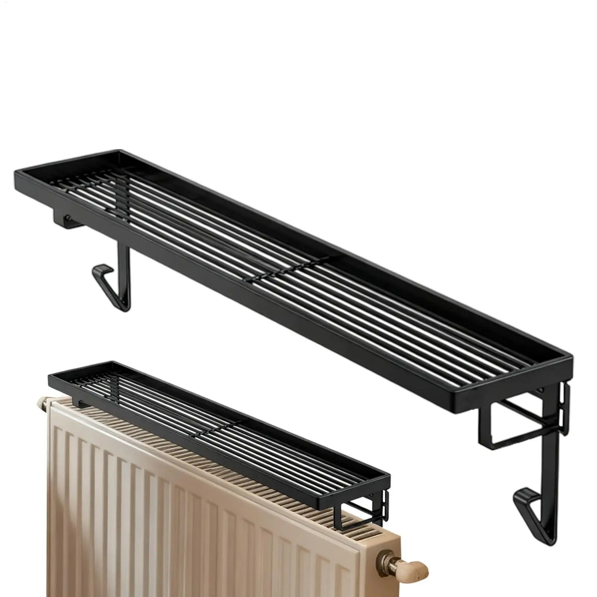 No-Drill Iron Radiator Topper Shelf – Heat-Resistant Organizer Radiator Topper Shelf Babs