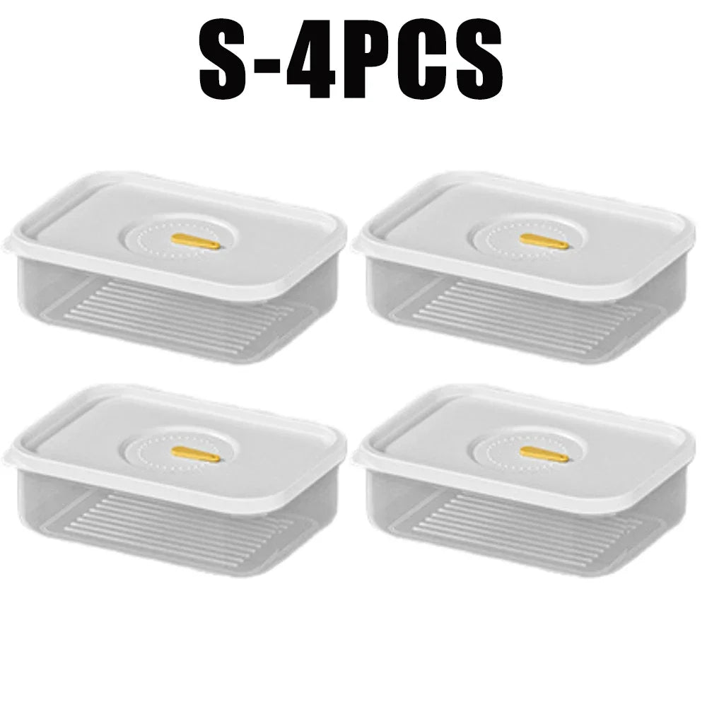 Lunch Meat & Cheese Keeper Container – Fridge Organizer Box Food Storage Container Babs S-4PCS