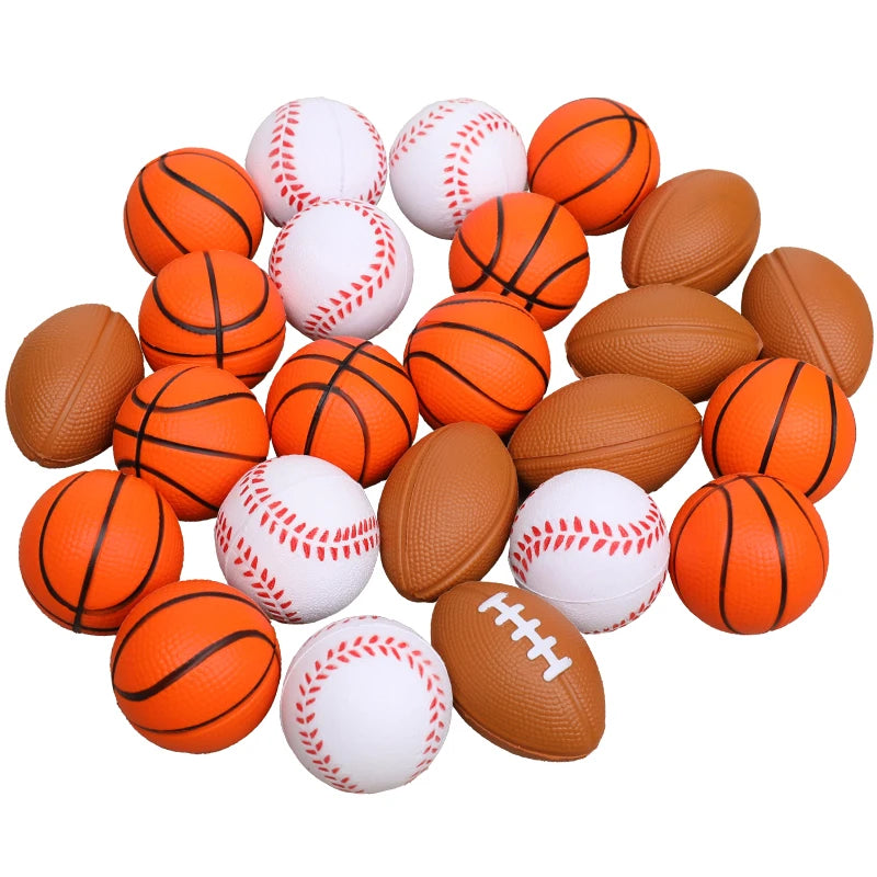 Sports Squeeze Ball Toys 5/10Pcs – Kids Party Favors Squeeze Ball Toy Babs