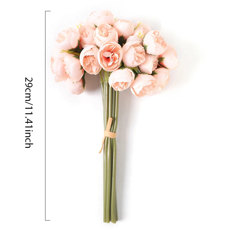 27-Head Silk Rose Artificial Flowers – Wedding & Home Décor Artificial Silk Flowers Babs