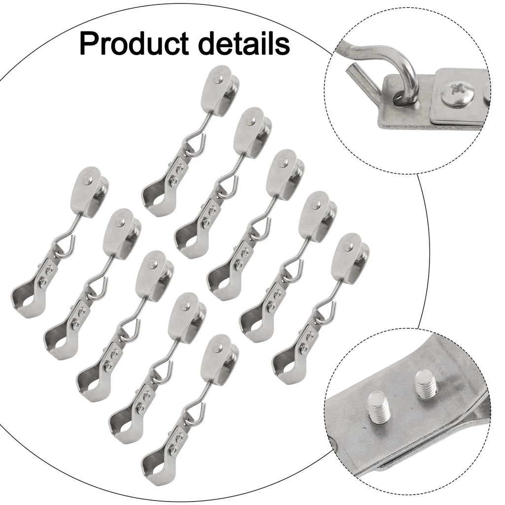 10pcs 304 Stainless Steel Pulley Clamp – Shade Sail Wire Hanger Pulley Pipe Clamp Babs