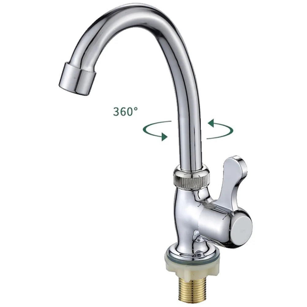 LEENKEA Single Hole Cold Kitchen Faucet – Stainless Steel Tap Kitchen Faucet Babs