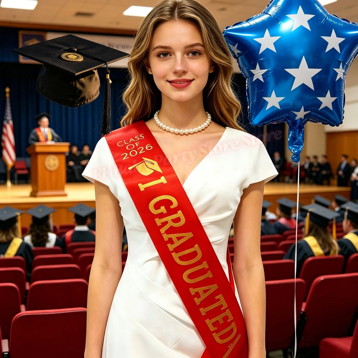 Class of 2026 Graduation Sash – Adjustable Satin Stole Graduation Sash Babs