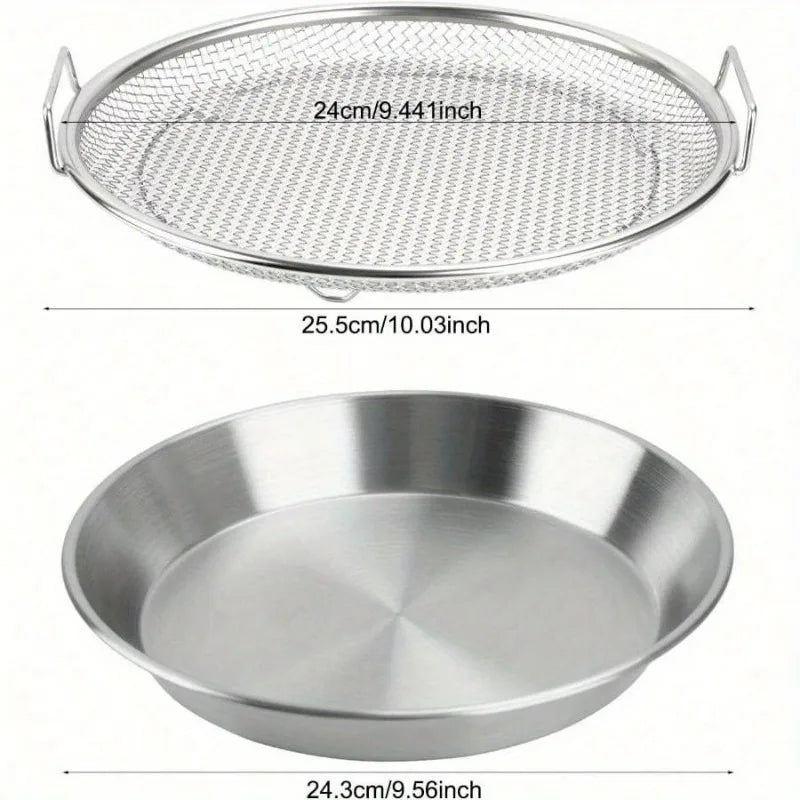 Stainless Steel Mesh Drain Basket Oil Filter Tray 8.7" Mesh Drain Basket Babs 9.5 Inch