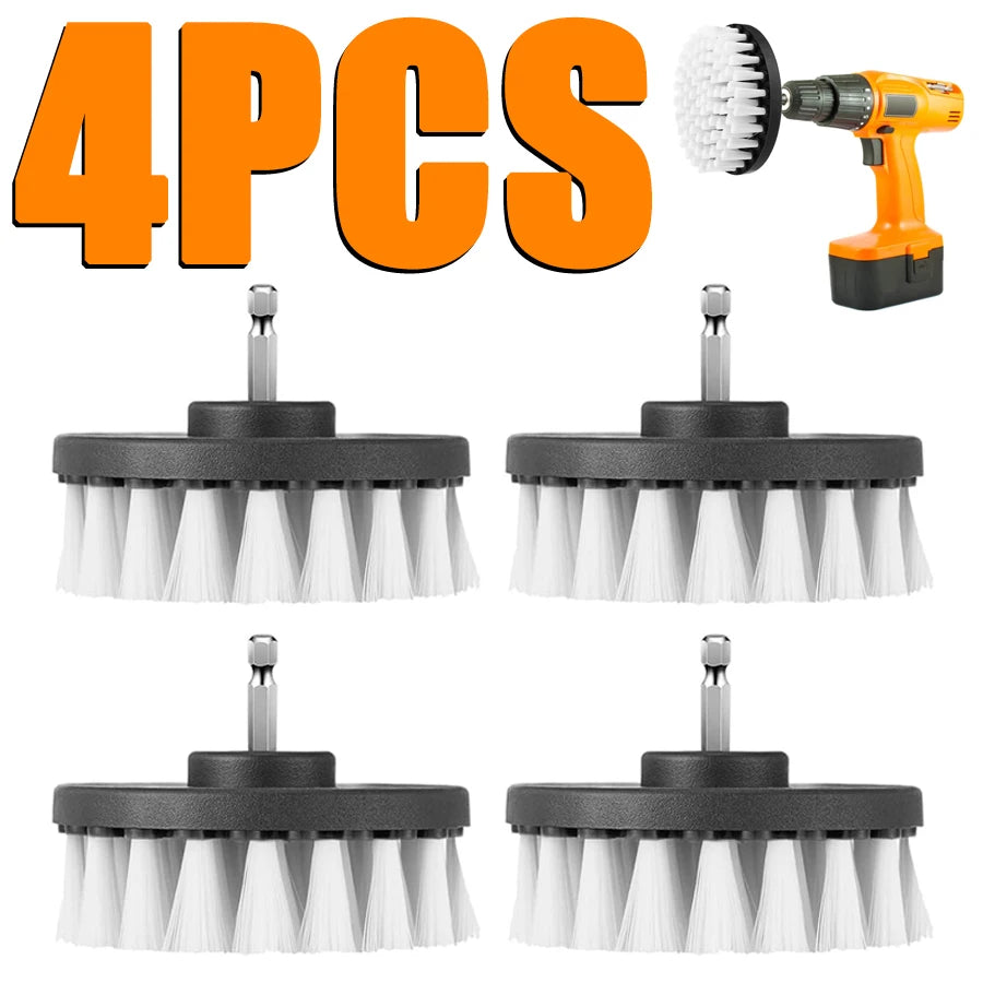 4-Inch Soft Drill Brush Attachment – Carpet, Tile & Car Drill Brush Attachment Babs