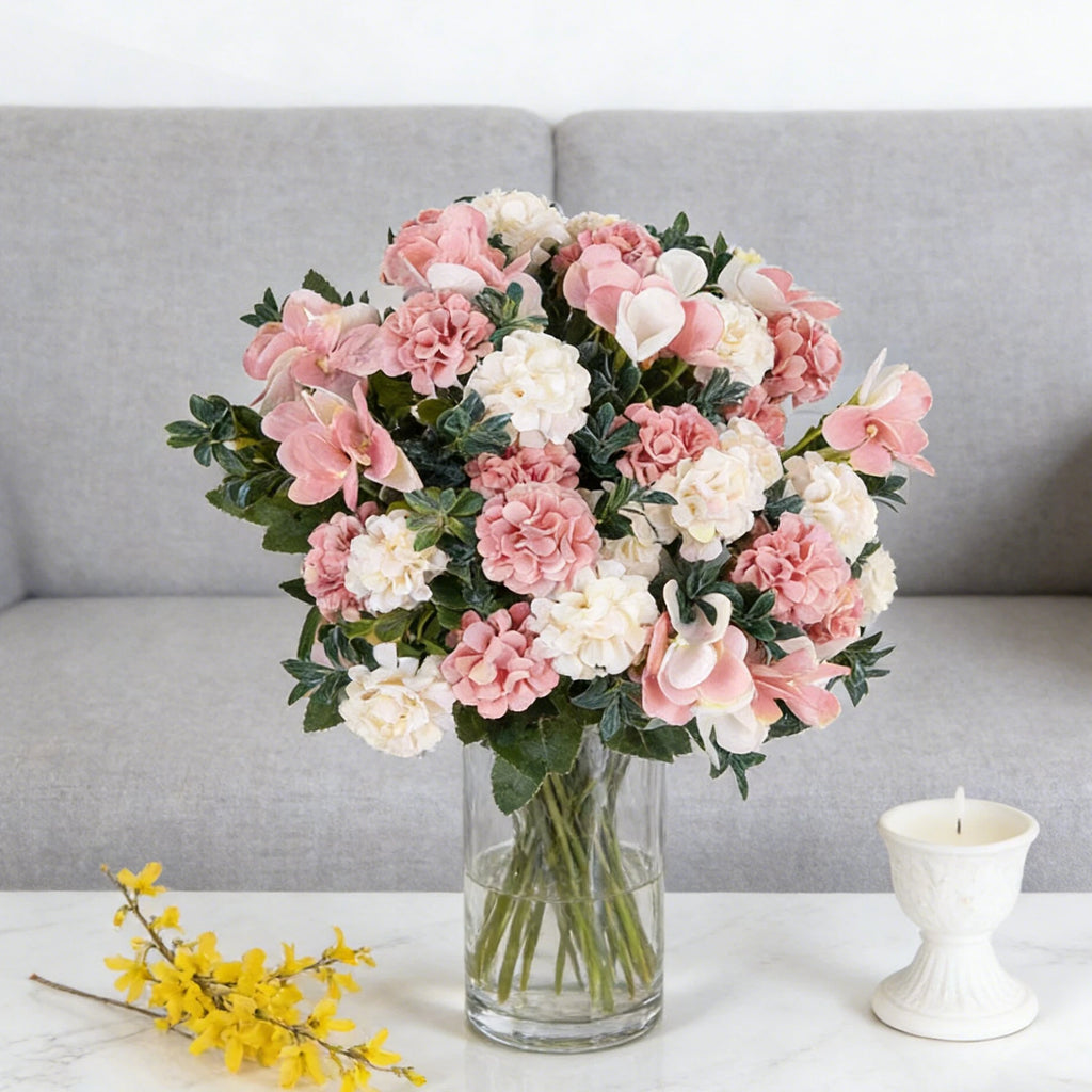 Artificial Hydrangea Silk Bouquet – Wedding & Home Floral Decor Artificial Silk Flowers Babs