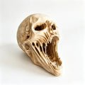 Halloween Giant Alien Fanged Skull Resin Statue | Gothic Decor Halloween Skull Statue Babs WHITE