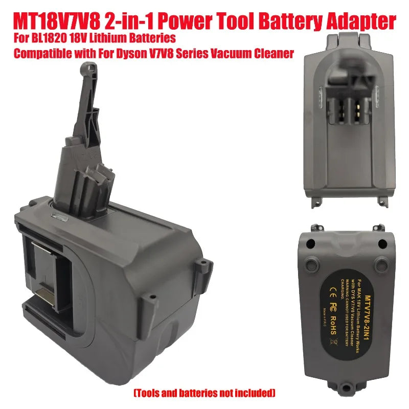 MT18V7V8 2-in-1 Makita 18V Battery Adapter for Dyson V7 V8 Battery Adapter Babs