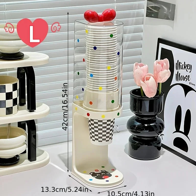 Pull-Type Cup Dispenser for Water Cooler & Bathroom | PC Plastic Cup Dispenser Babs L cup holder