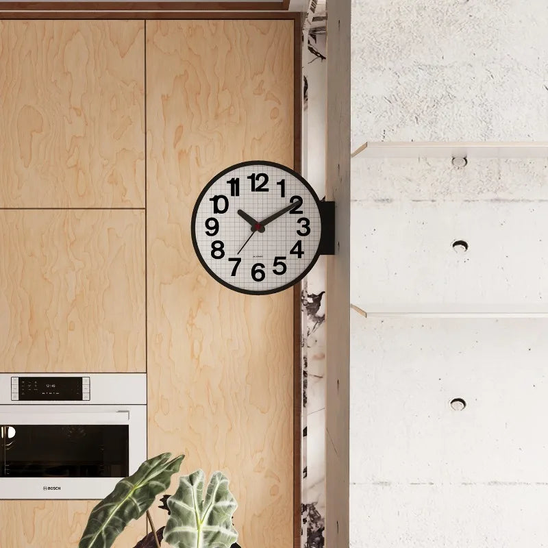 Double-Sided Corner Wall Clock – Silent Modern Acrylic Wall Clock Babs