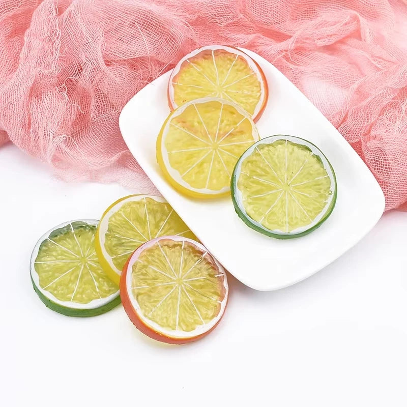 Artificial Plastic Lemon Decor 5pcs – 5cm Faux Fruit Home Accent Faux Fruit Decor Babs