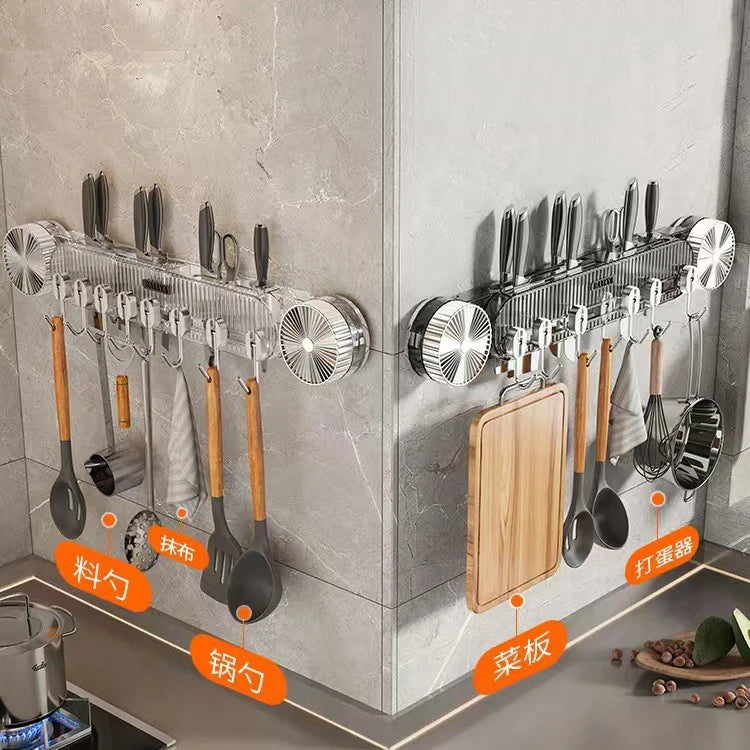 Suction Cup Kitchen Organizer Rack – Punch-Free Wall Mount Kitchen Storage Rack Babs