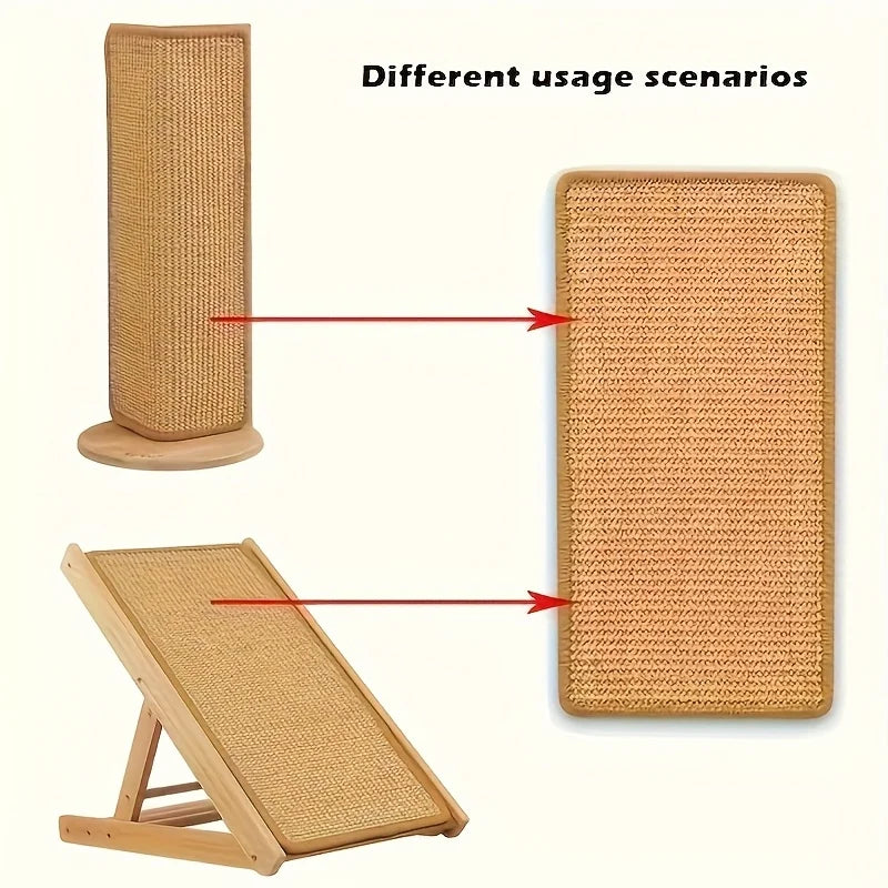 Wall-Mounted Sisal Cat Scratcher Mat | Furniture Protector Cat Scratcher Mat Babs