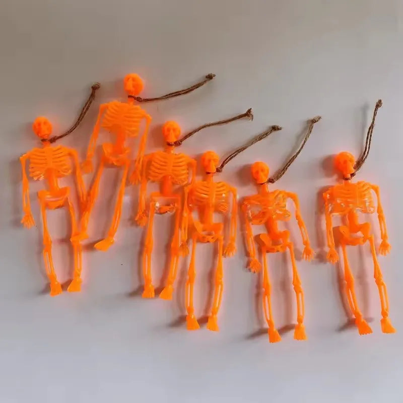 6pcs Halloween Hanging Skeleton Skull Props – Party Décor Set Halloween Skeleton Decor Babs C