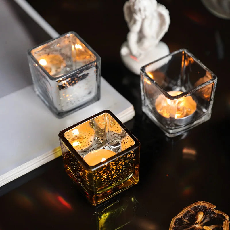 Square Glass Candle Holder – Home, Dining & Event Décor Glass Candle Holder Babs