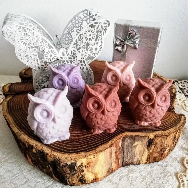 3D Owl Silicone Mold for Candles, Resin & Plaster DIY Crafts Silicone Craft Mold Babs