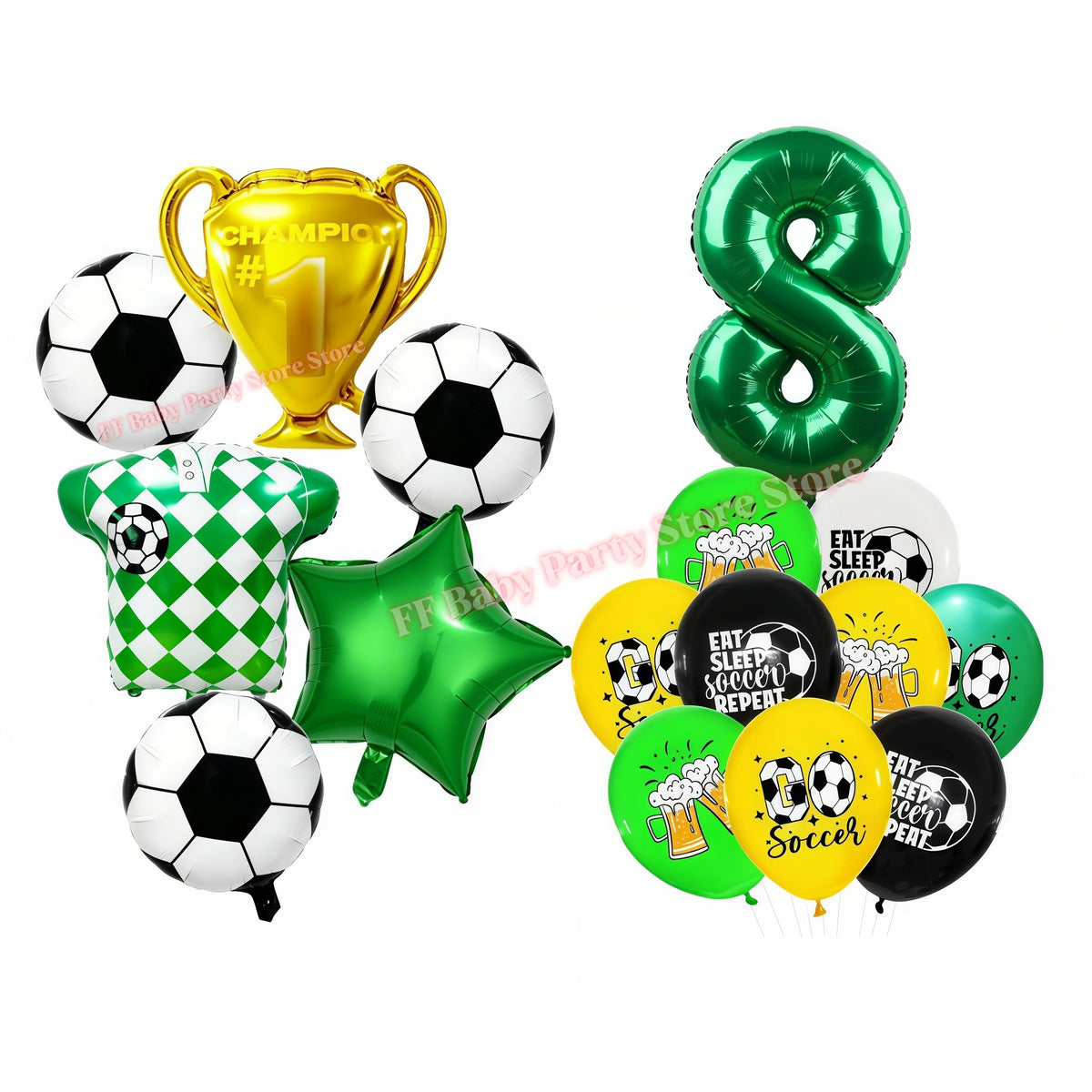 Soccer Football Birthday Party Decorations – Balloons, Plates & Cups