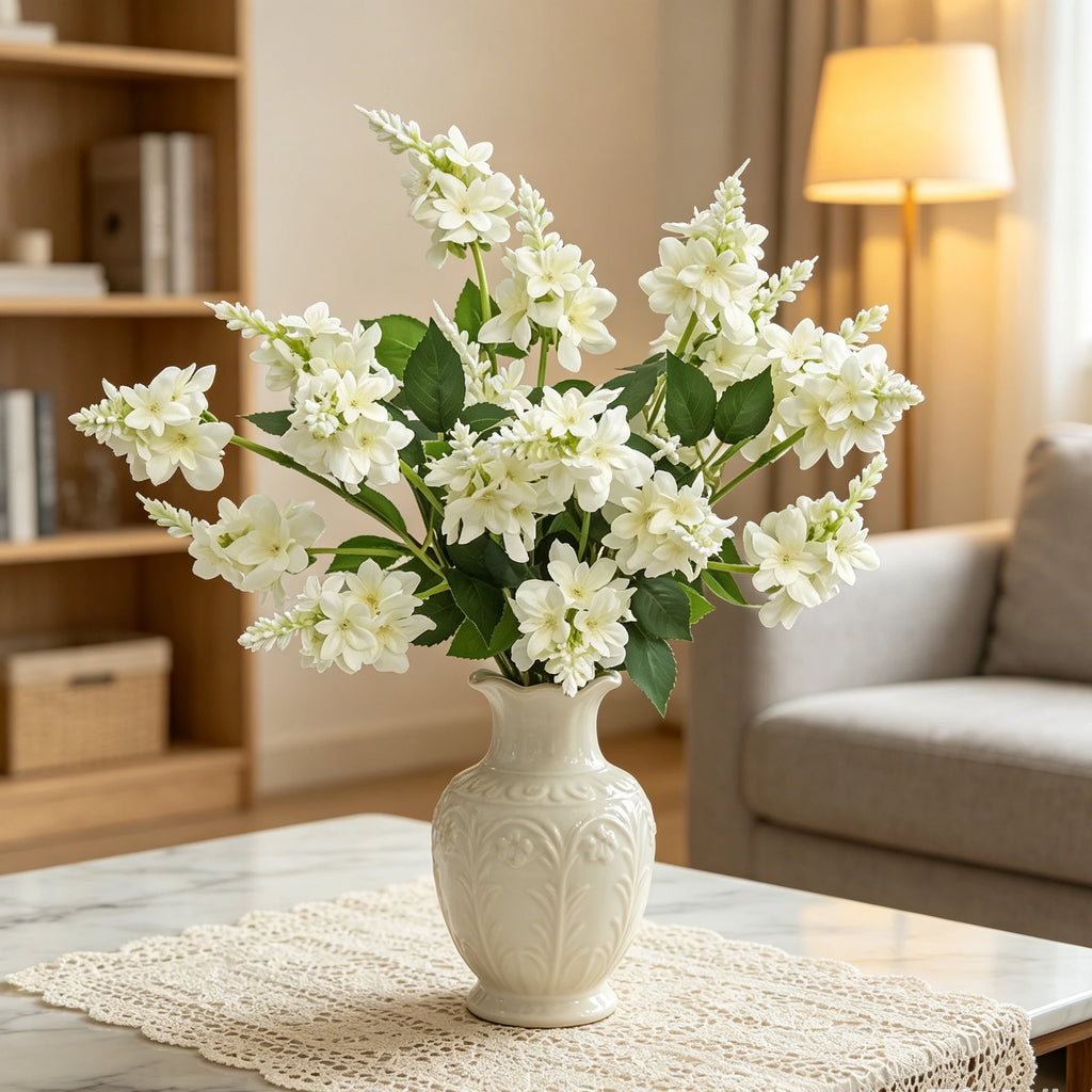 Artificial Silk Moundlily Flower Bouquet – Wedding & Home Decor Artificial Flower Bouquet Babs