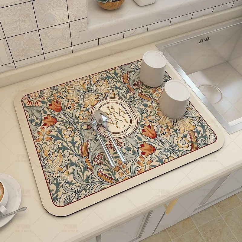 Quick-Drying Kitchen Drain Mat – Diatom Mud, 30×40 cm Kitchen Drain Mat Babs