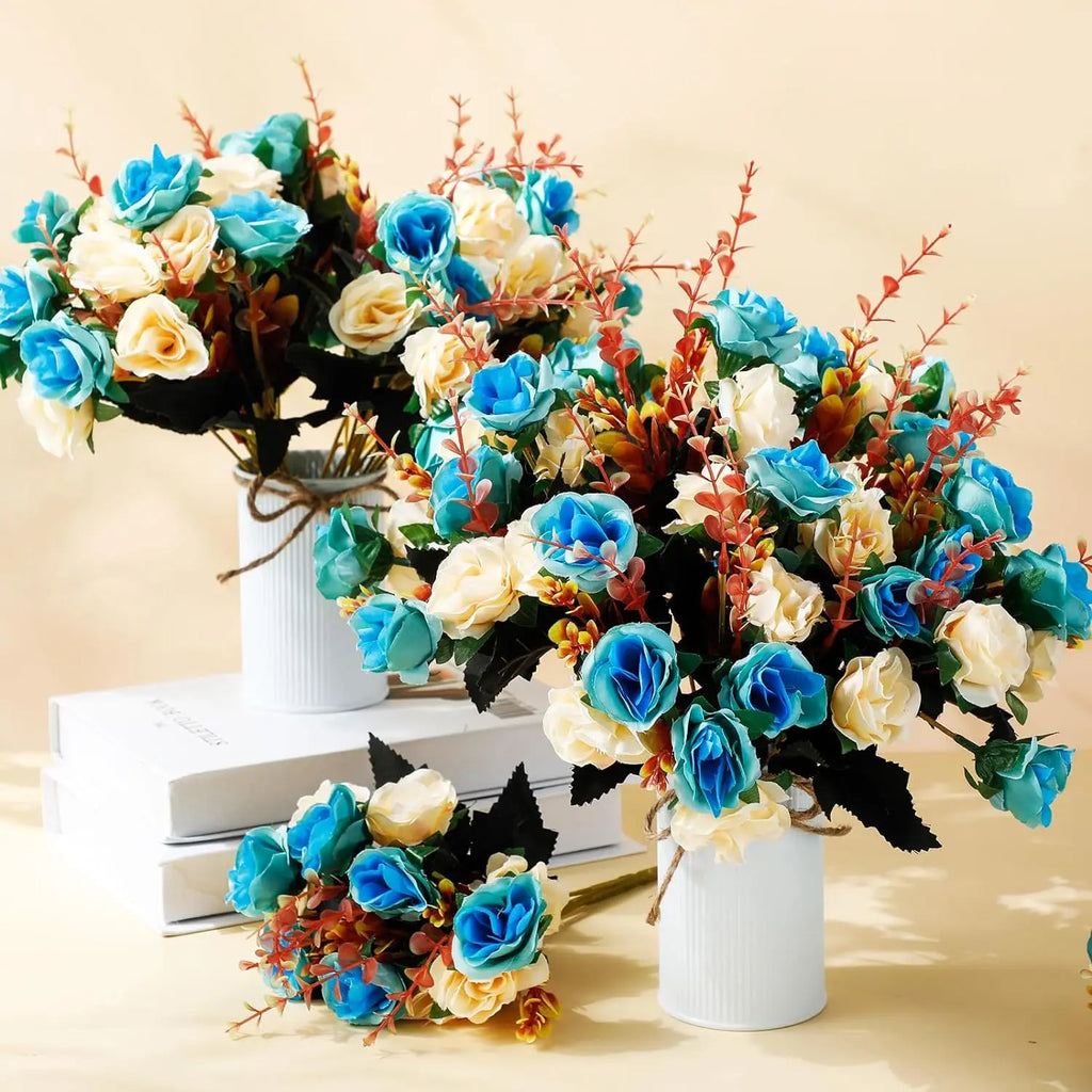 Silk Rose Artificial Flower Bouquet – Wedding & Home Décor Artificial Flower Bouquet Babs