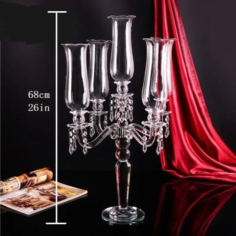 Luxury Crystal Candlestick Holder – Nordic Vintage Home Décor Crystal Candle Holder Babs 594-68CM