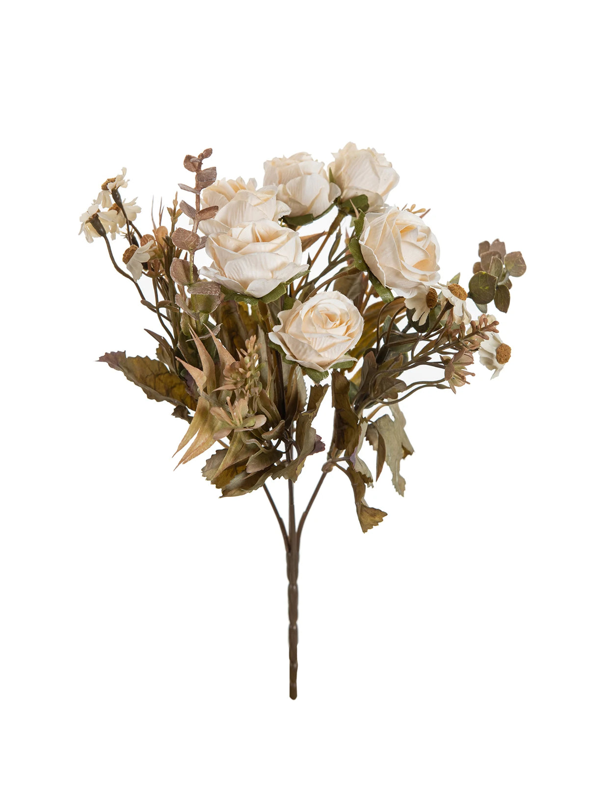 Silk Rose Artificial Flowers – Bridal Bouquet & Home Decor Artificial Silk Flowers Babs WHITE 3 pcs