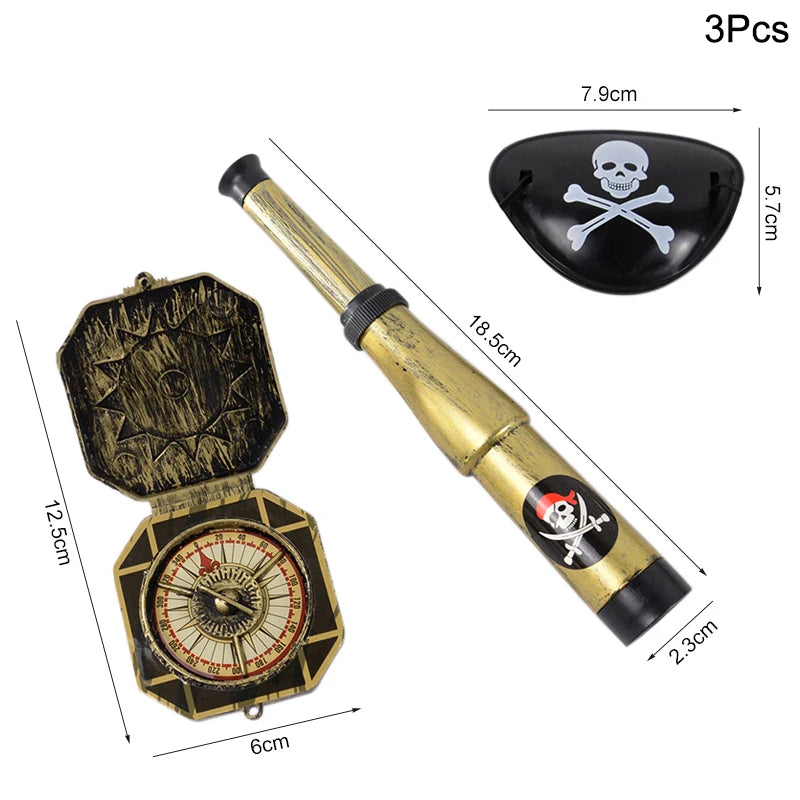Pirate Party Kit – Eye Patch, Coins, Balloons & Skull Hat Party Favor Kit Babs 3pcs set