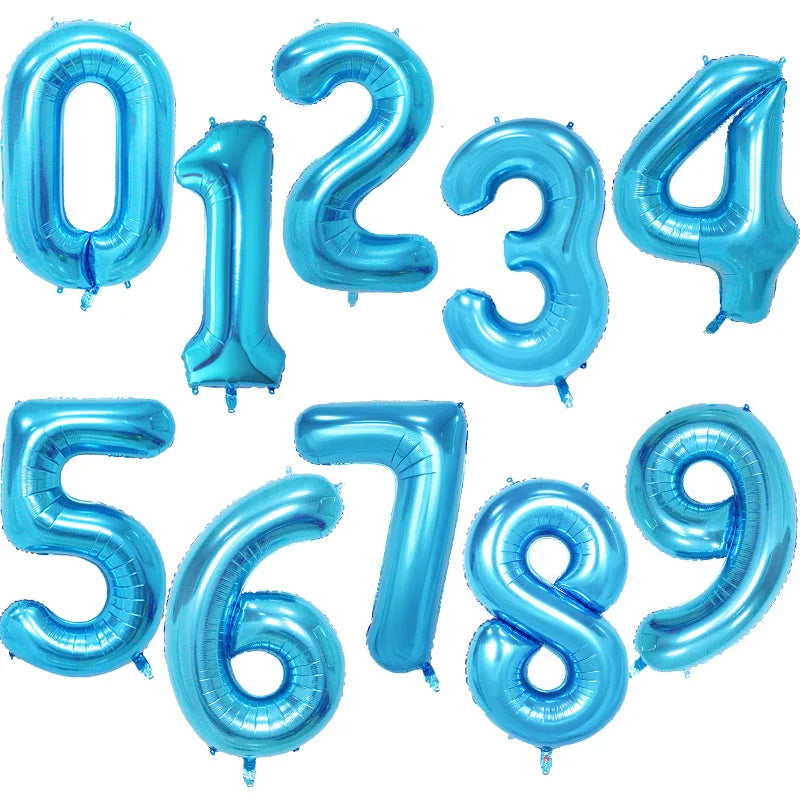 Giant Foil Number Balloons 32/40 Inch | Party Décor 0-9 Foil Number Balloons Babs
