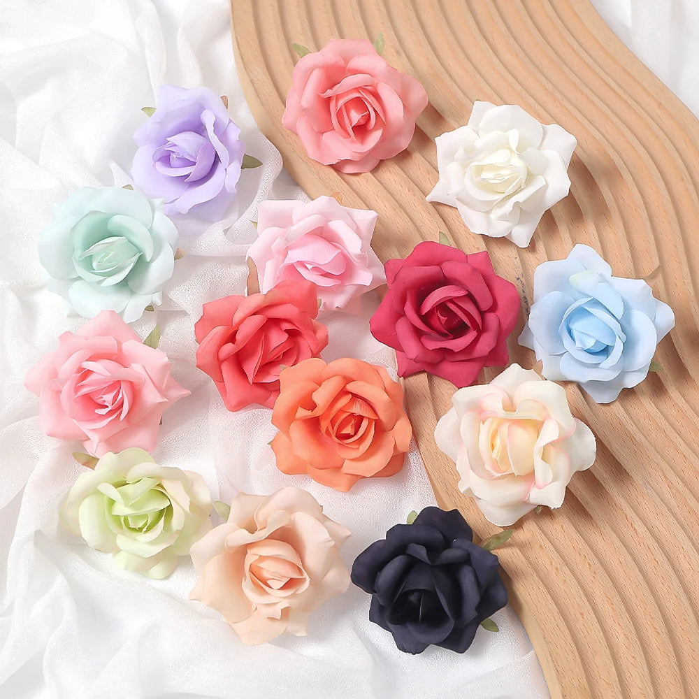 6cm Artificial Silk Rose Flower Heads – Wedding & Holiday Decor Artificial Flower Heads Babs
