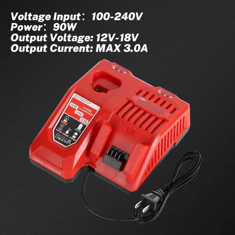 M12-18FC Dual-Port Lithium Battery Charger for M12 & M18 Power Tool Charger Babs