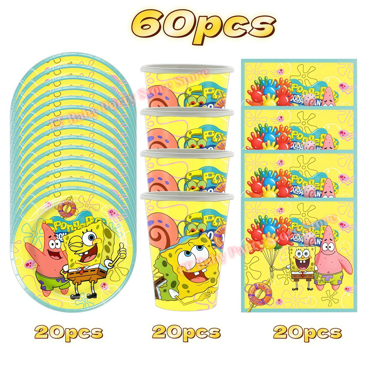 Cartoon Kids Birthday Party Decoration Set – Balloons, Backdrop & More