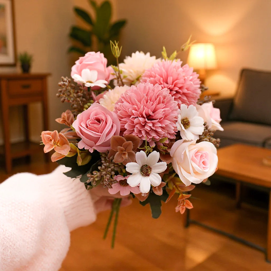 Fall Silk Rose Artificial Flowers – Wedding & Home Decor Artificial Silk Flowers Babs