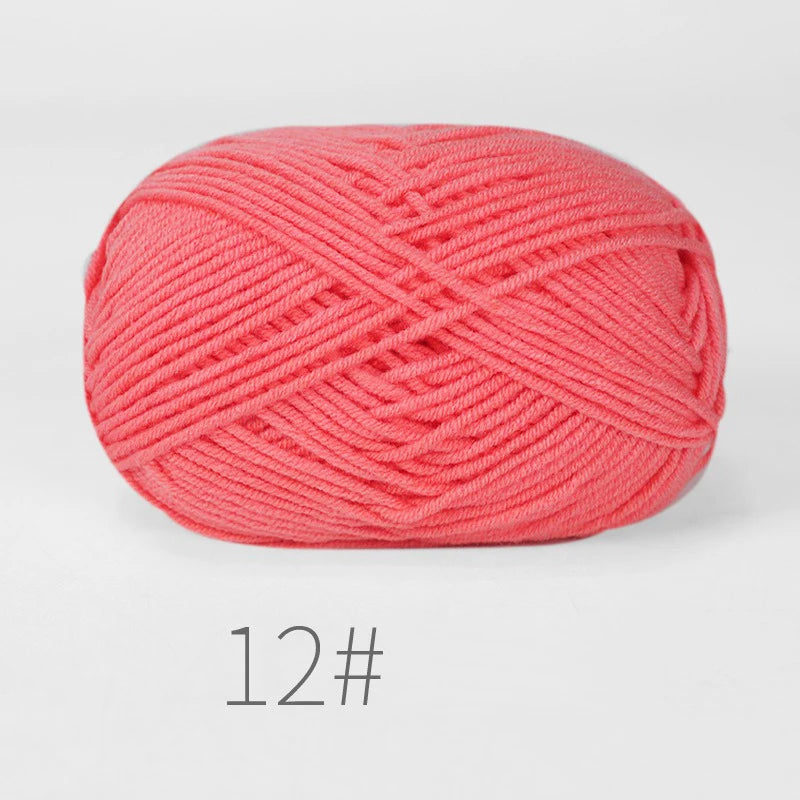 10 Balls 500g Soft Milk Cotton Yarn for Knitting & Crochet Knitting Crochet Yarn Babs 12 10pcs