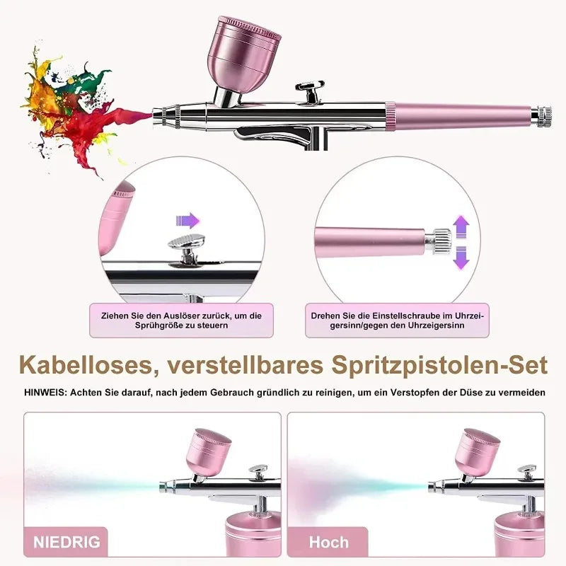 Single Action Airbrush 0.3mm Nozzle Spray Gun – Nail, Model, Cake Airbrush Spray Gun Babs