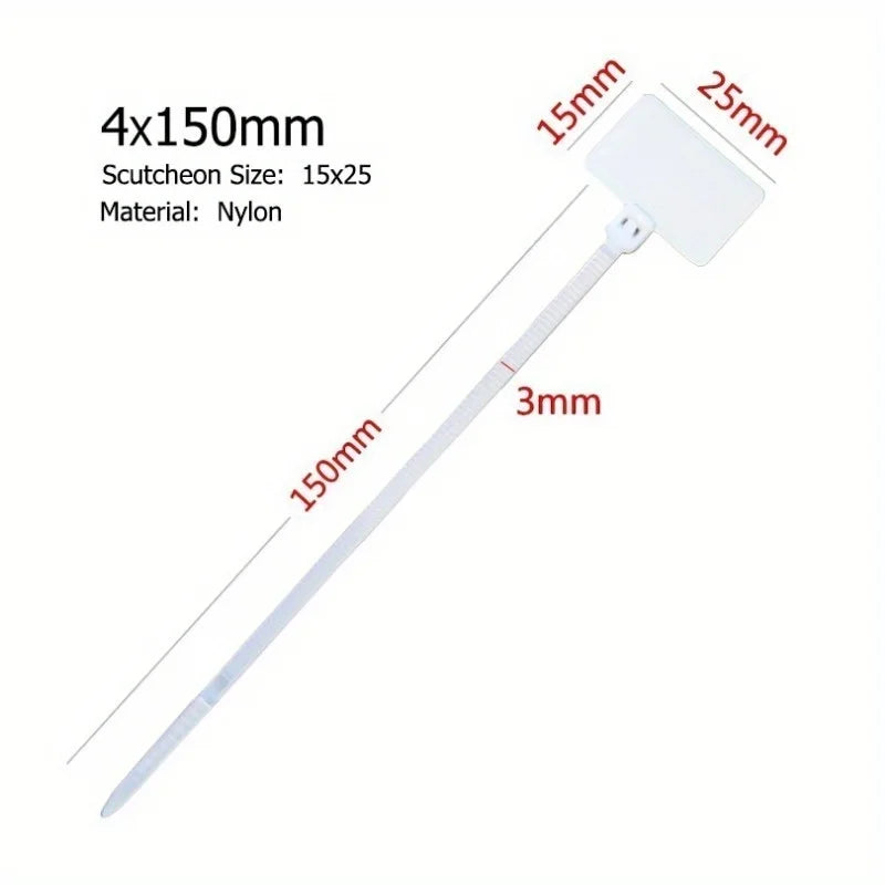 50pcs Nylon Cable Ties 4×150mm Self-Locking Zip Tie Labels Nylon Cable Ties Babs