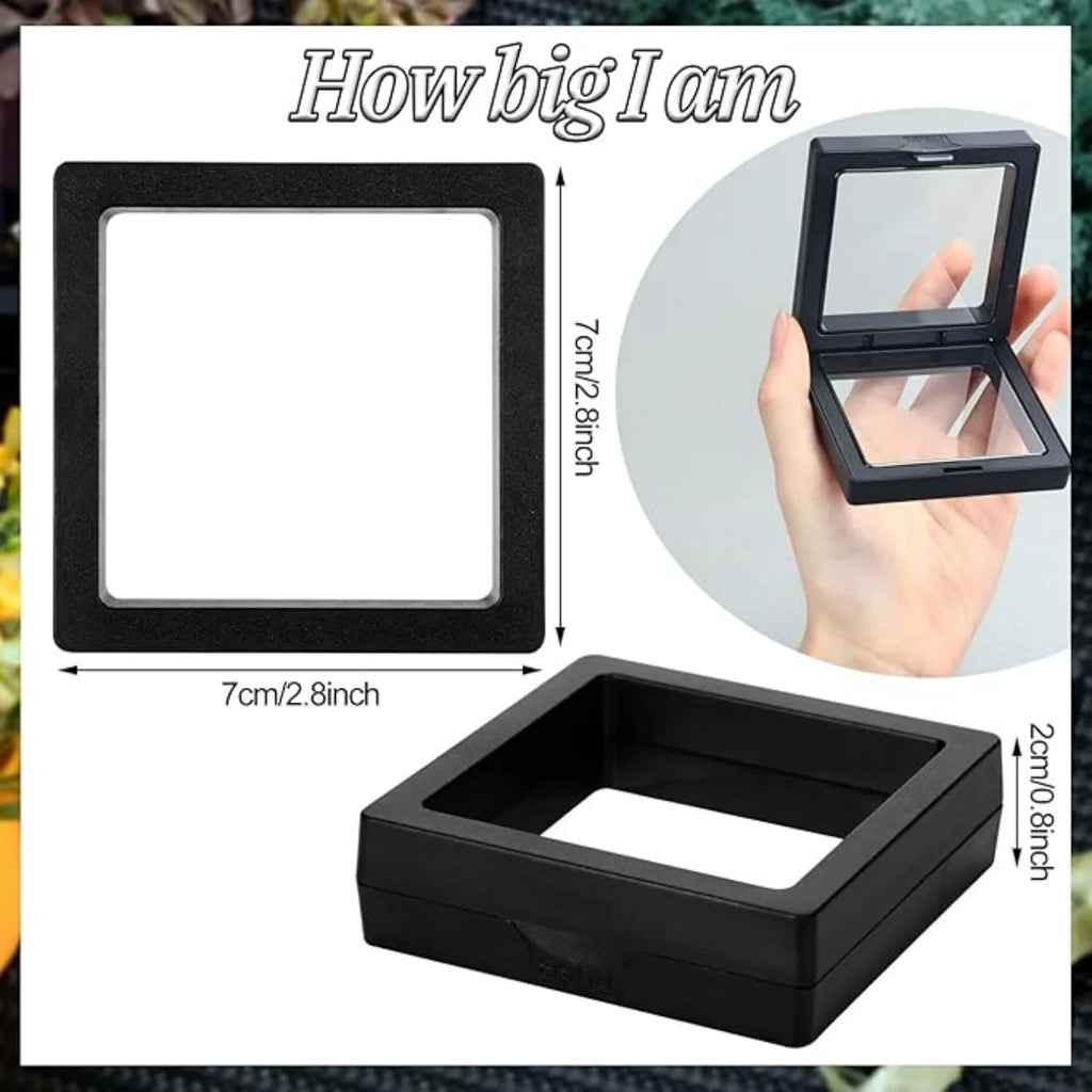 10Pcs Floating Display Cases – Stackable Jewelry & Coin Storage Floating Display Case Babs