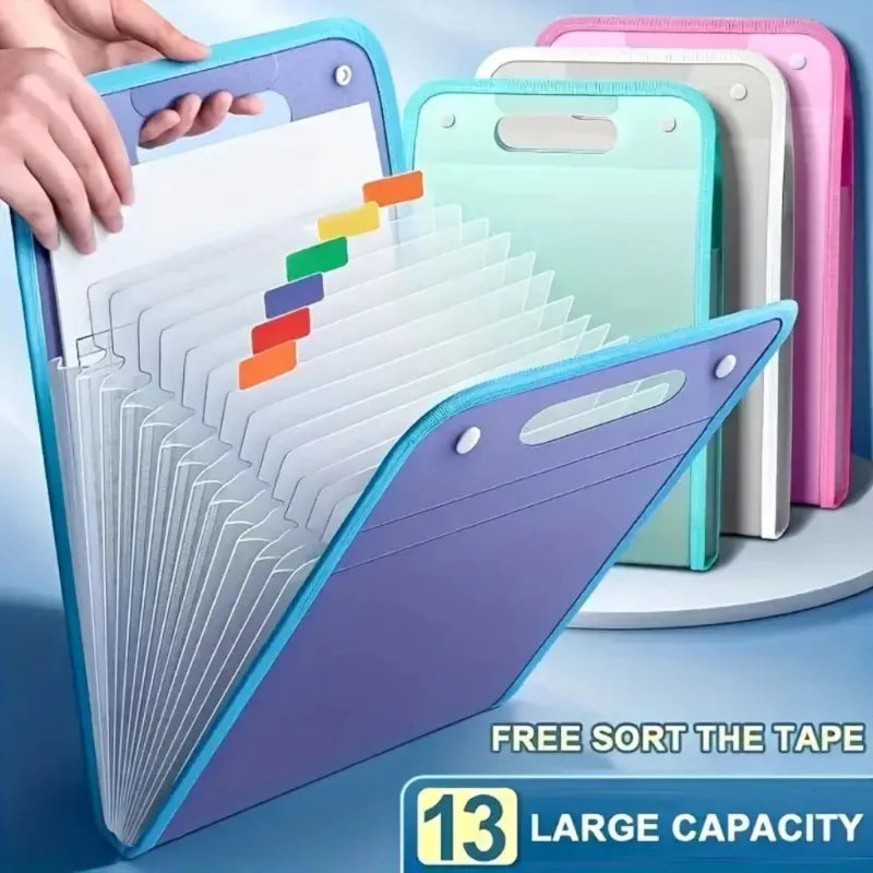 13-Pocket Expanding File Folder with Color Labels | A4 Organizer Expanding File Folder Babs