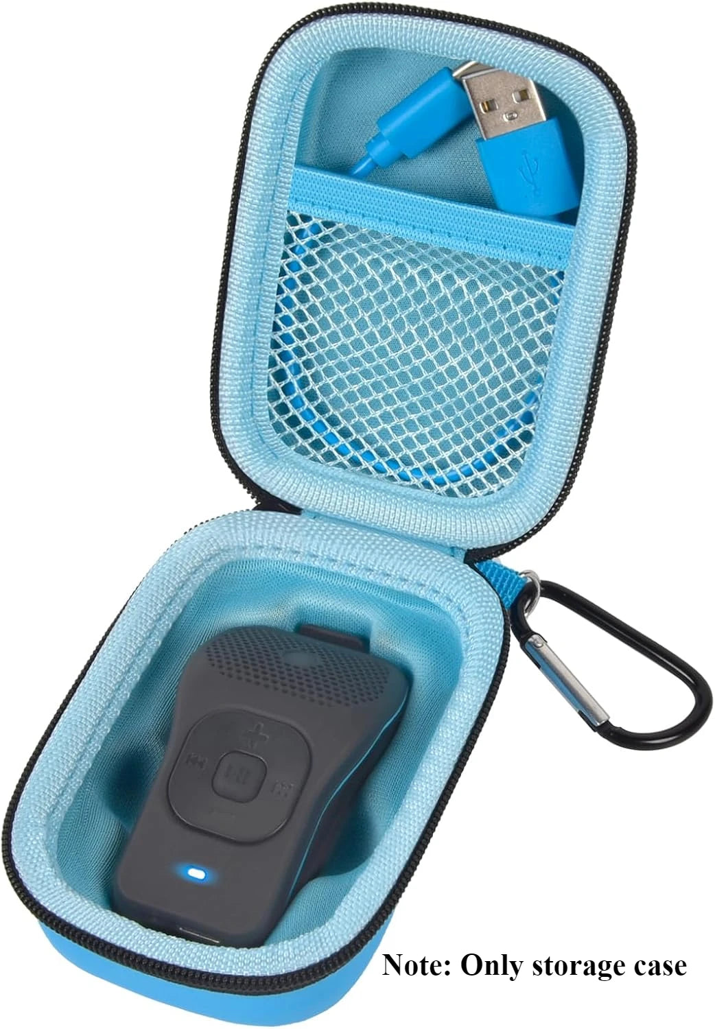Carrying Case for Noxgear 39g Wearable Bluetooth Clip Speaker Speaker Carrying Case Babs Blue
