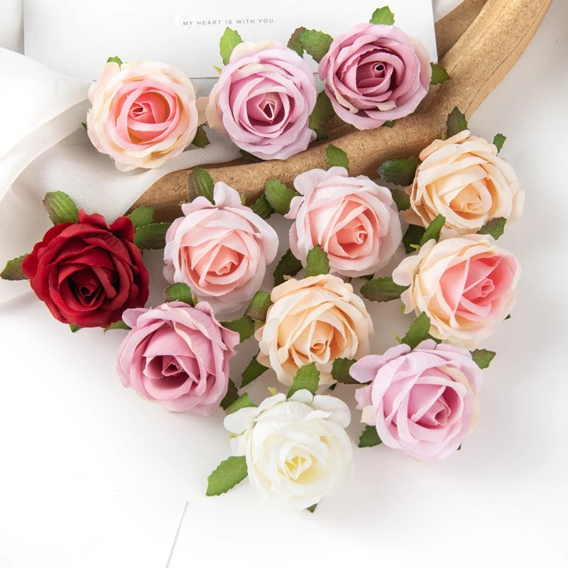 Artificial Silk Rose Flower Heads – Wedding & Party Décor 25/50 Pcs Artificial Flower Heads Babs